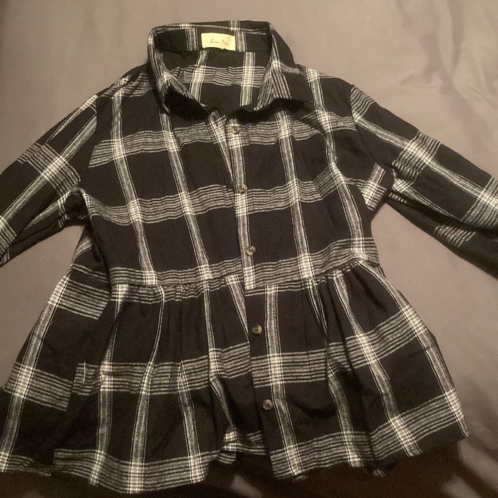 Womens button down peplum top. Washed but never worn